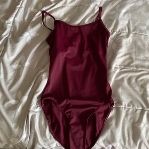 maroon leotard